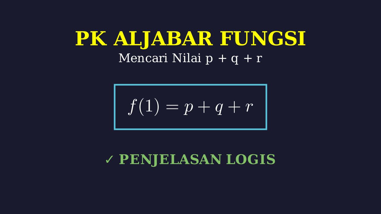 Menentukan Nilai p+q+r: Analisis Fungsi f(3)