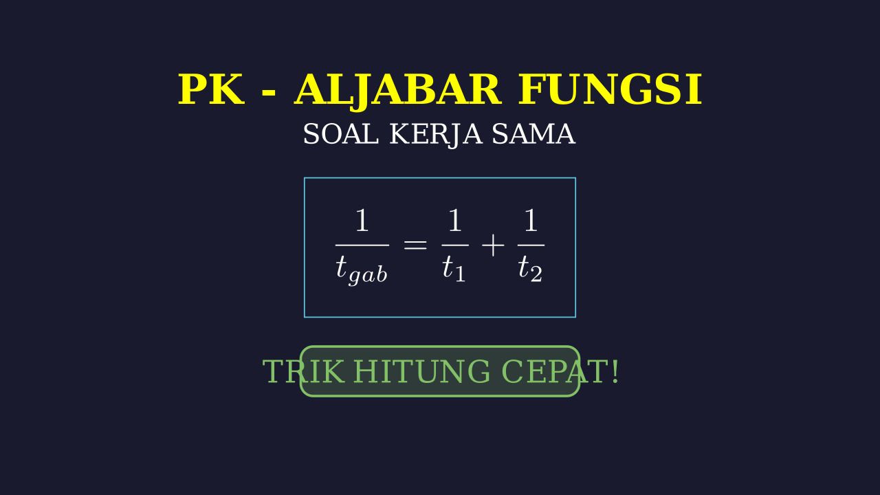 Soal Kerja Sama: Work Rate Problems