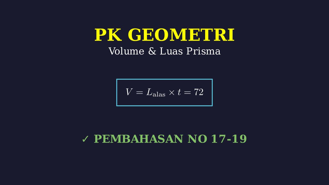 Volume Prisma dan Koordinat Segitiga