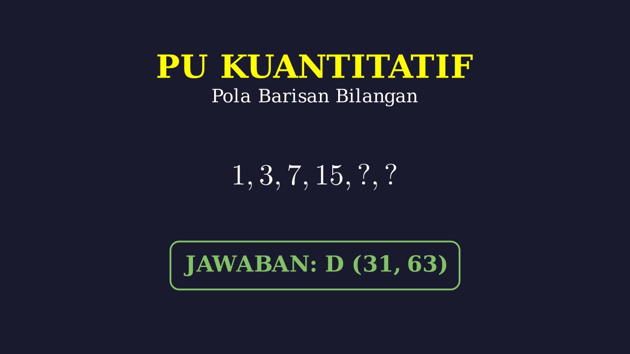 Menyelesaikan Pola Deret Angka