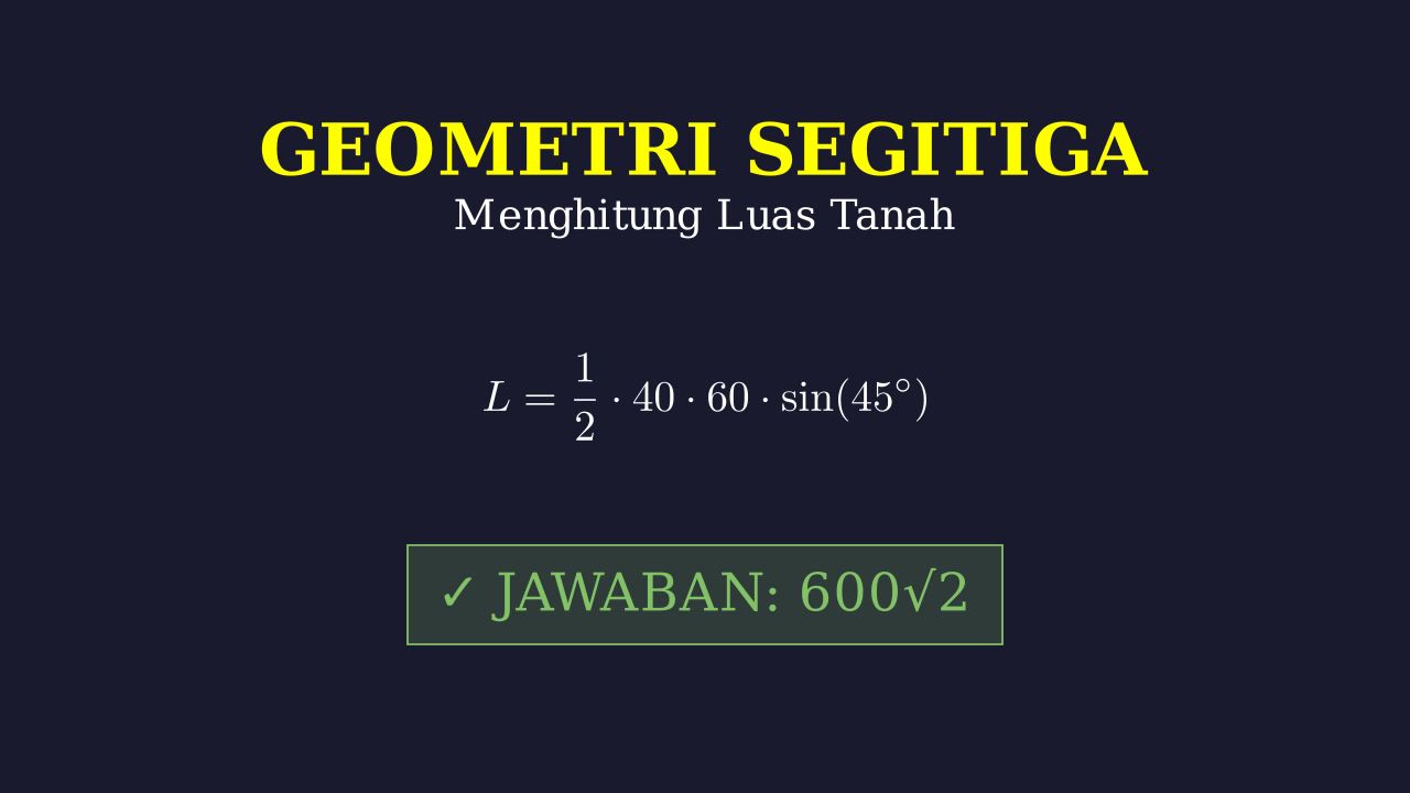 Menghitung Luas Segitiga: Sudut Apit