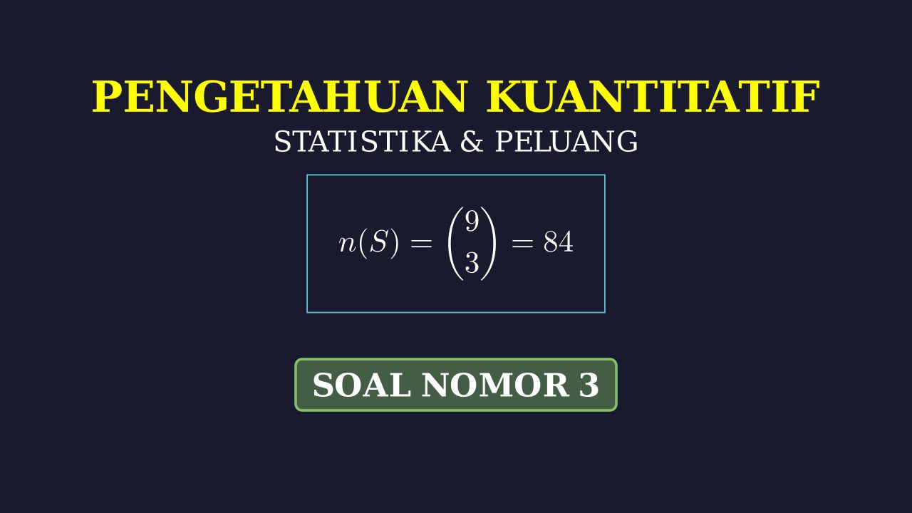 Peluang: Tiga Bilangan Asli Kurang Dari 10