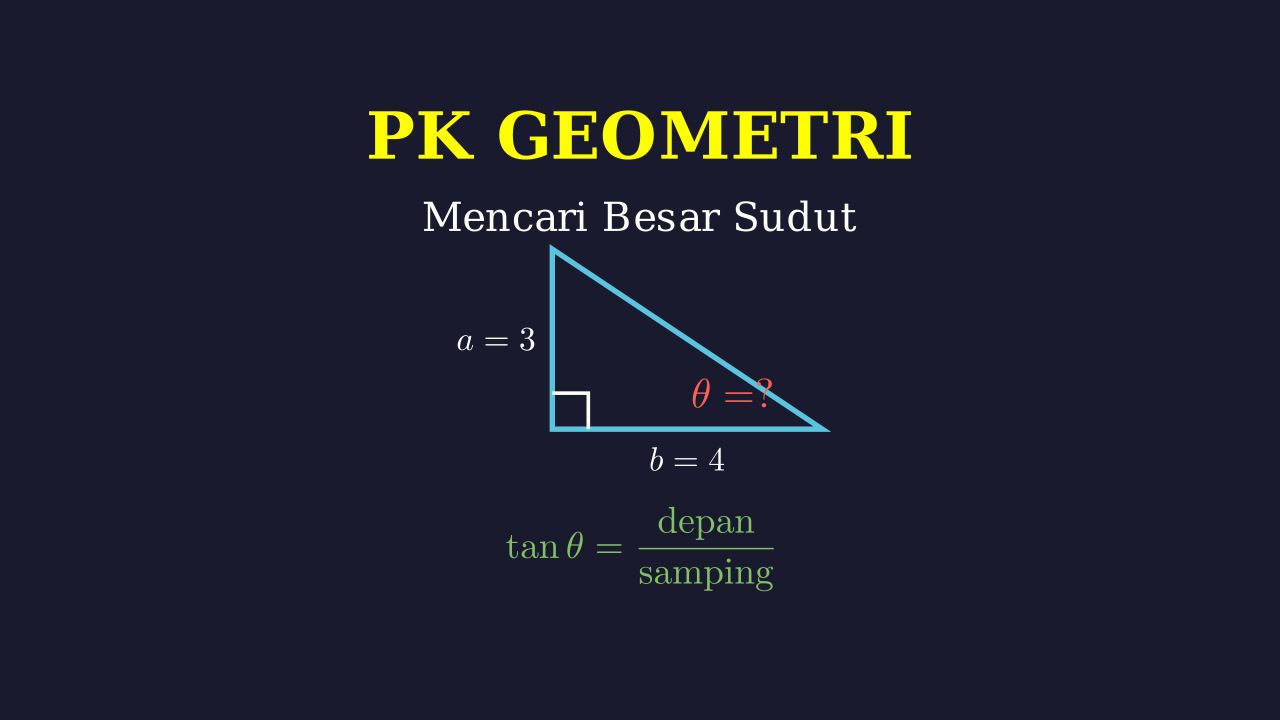 Mencari Besar Sudut Segitiga Siku-Siku