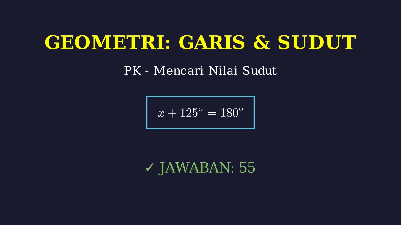 Mencari Nilai Sudut: Geometri Garis