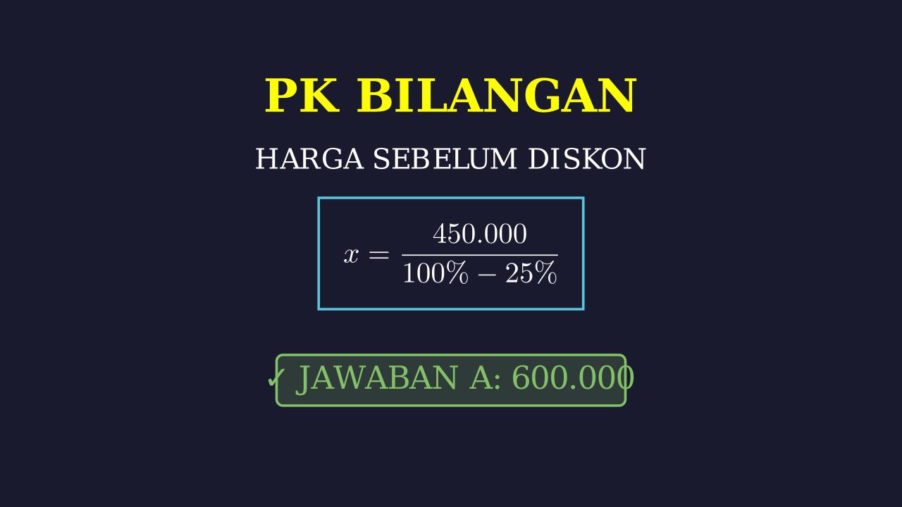 Menghitung Harga Sebelum Diskon