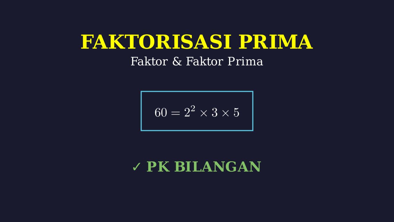 Faktor dan Faktorisasi Prima