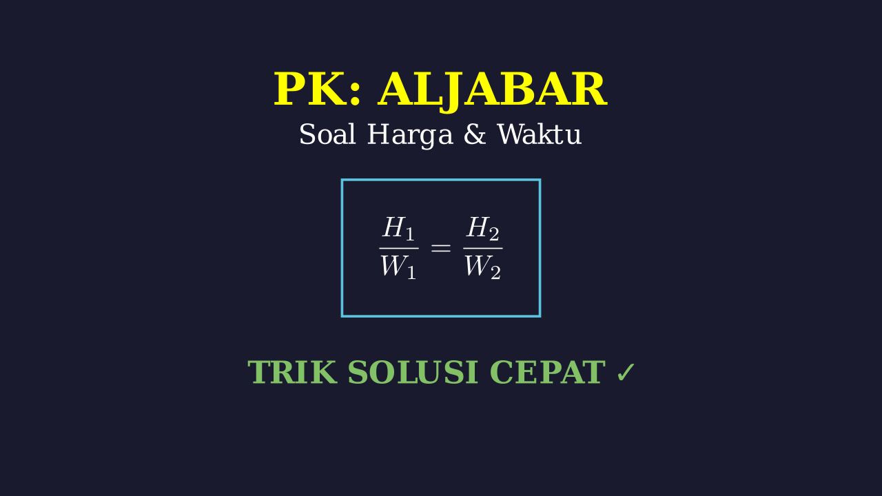 Persamaan Linear: Soal Cerita Harga & Waktu