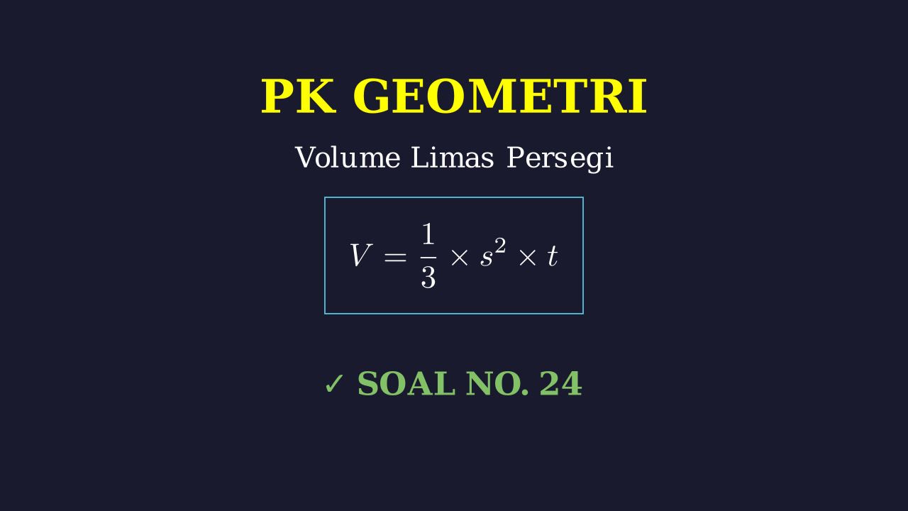 Menghitung Volume Limas Persegi