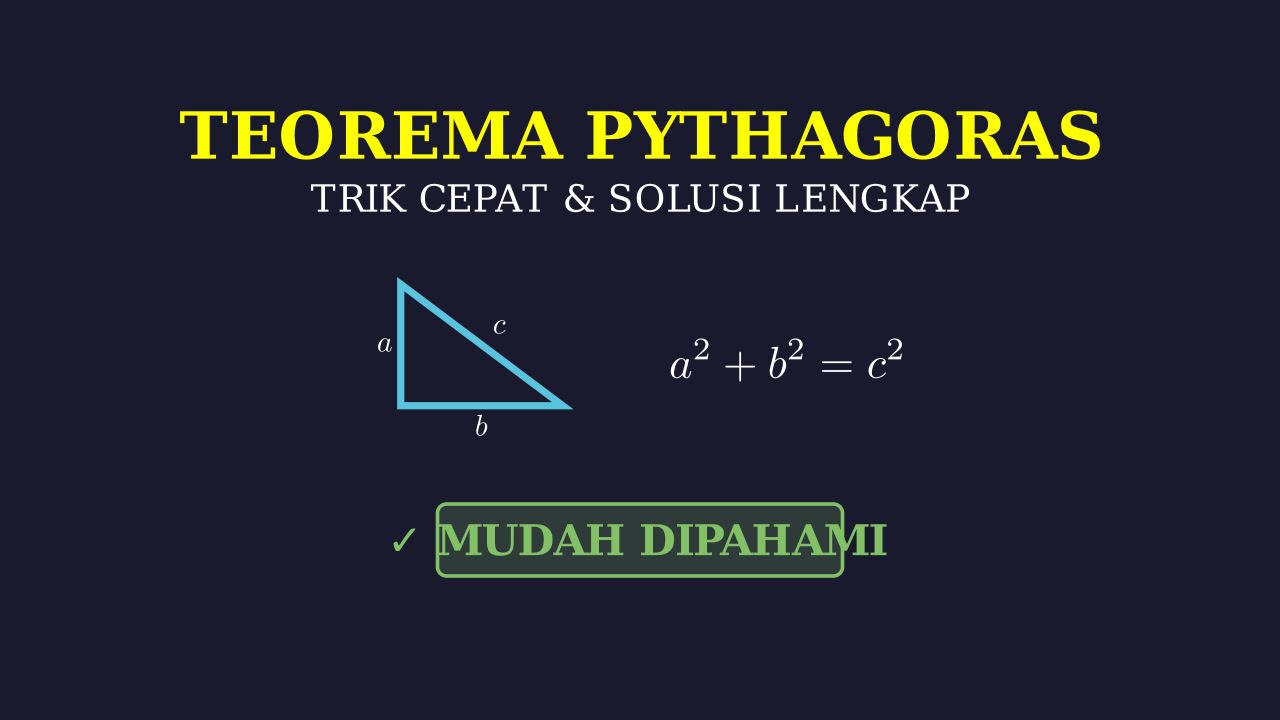 Teorema Pythagoras: Konsep dan Cara Penyelesaian