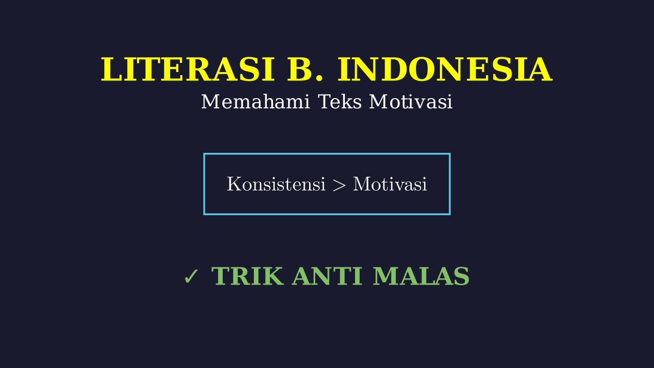 Tips Melawan Rasa Malas