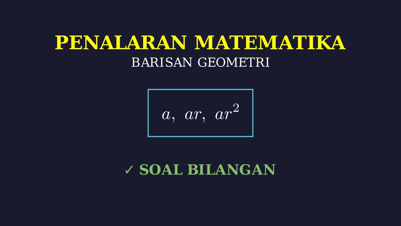 Barisan Geometri: Pembagian Uang Saku