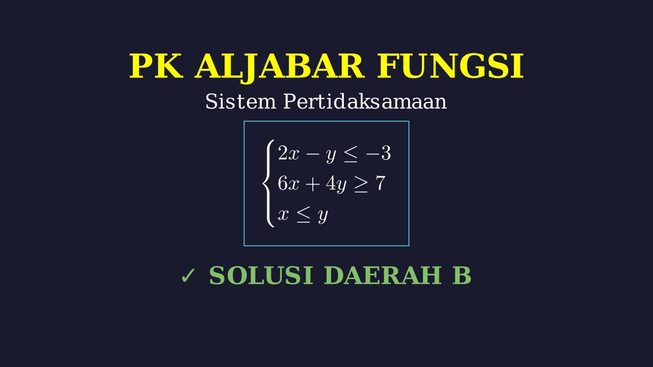Menentukan Daerah Himpunan Penyelesaian