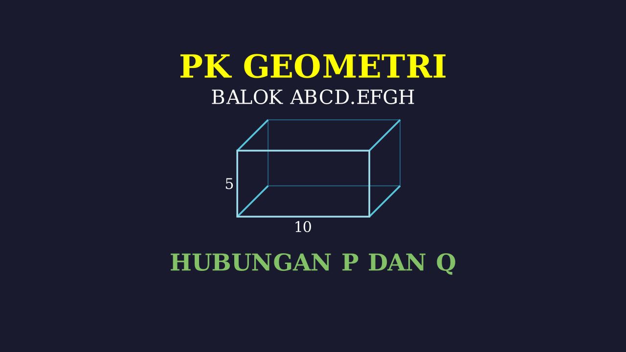 Geometri Balok: Hubungan Kuantitas P dan Q