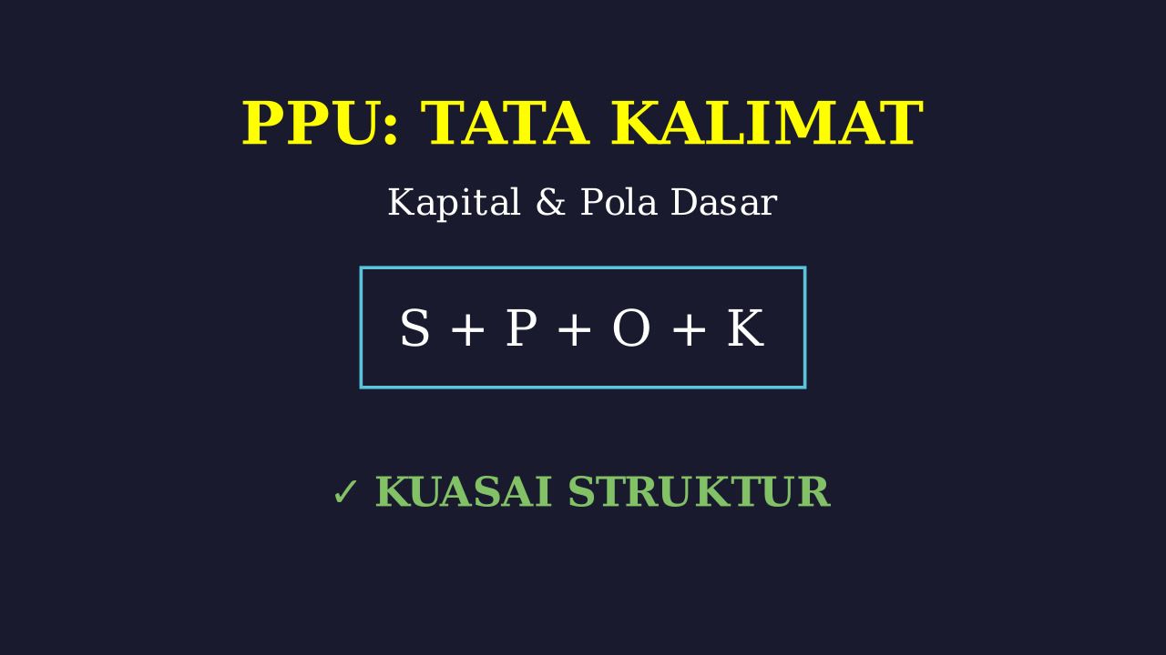 Huruf Kapital, Pola Dasar, dan Perluasan Kalimat
