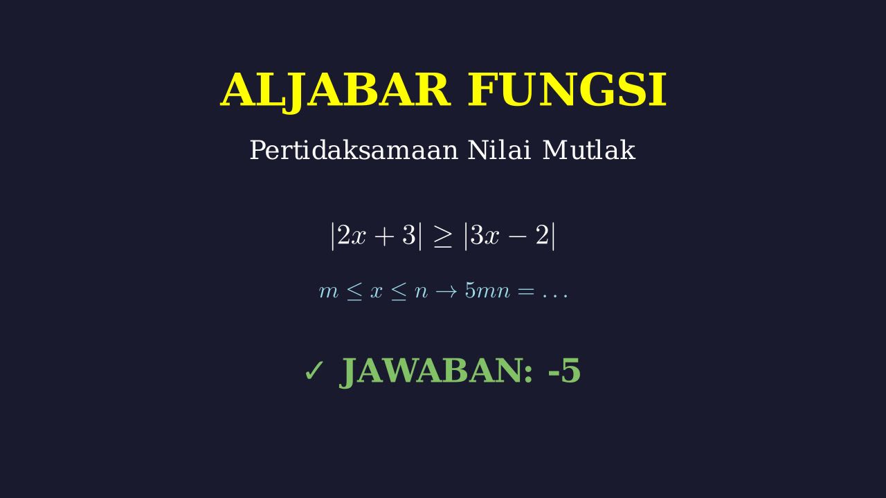 Menyelesaikan Pertidaksamaan Nilai Mutlak