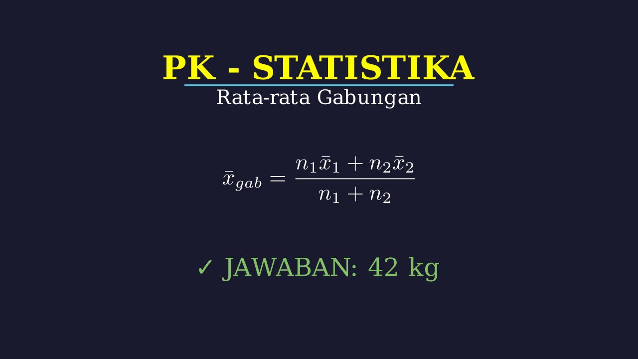 Menghitung Rata-rata Gabungan