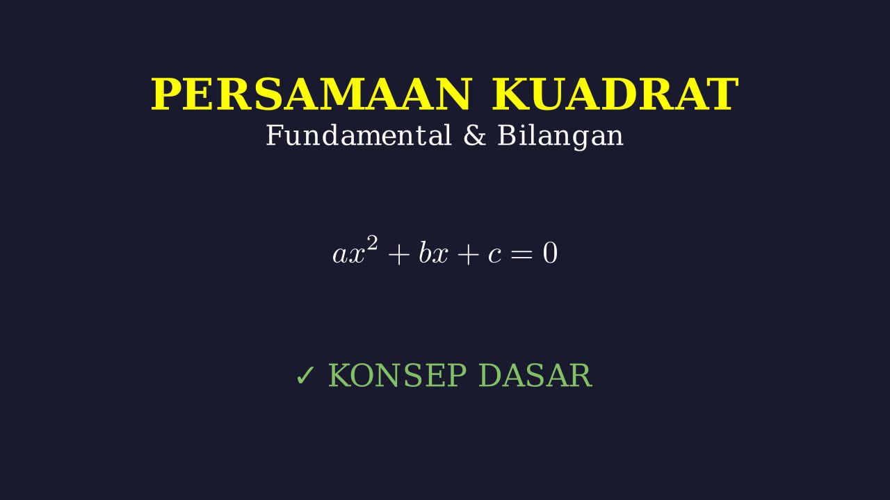Fundamental Pengetahuan Kuantitatif