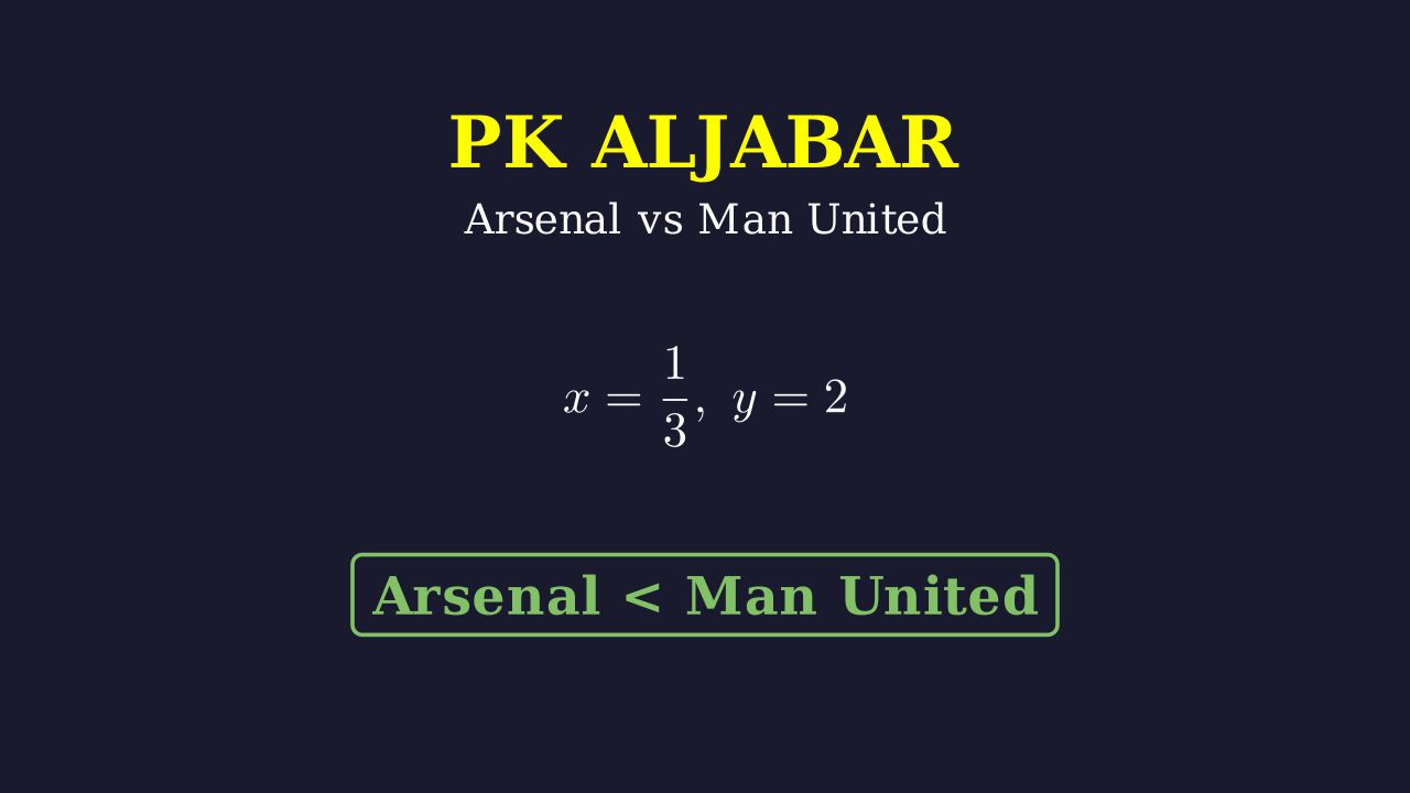 Arsenal vs Man United: Perbandingan Kuantitatif
