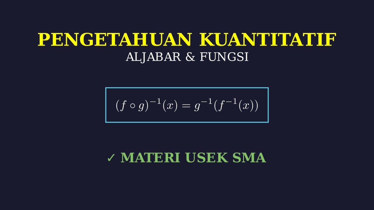 Materi Ujian Sekolah Matematika SMA
