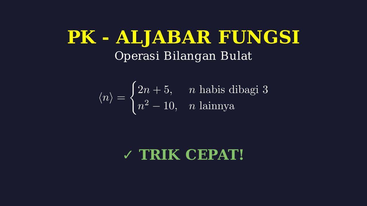 Operasi Bilangan Berpola