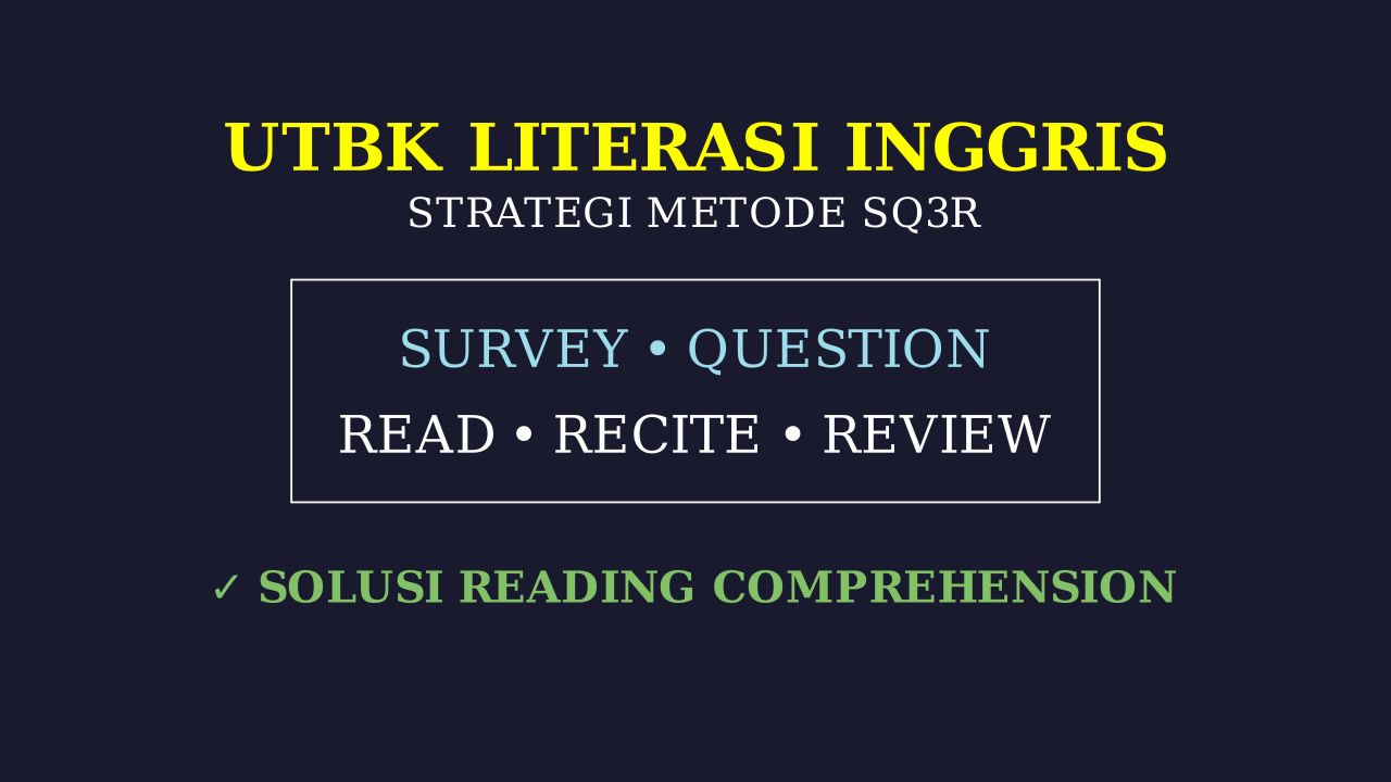 Metode SQ3R: Literasi Bahasa Inggris UTBK