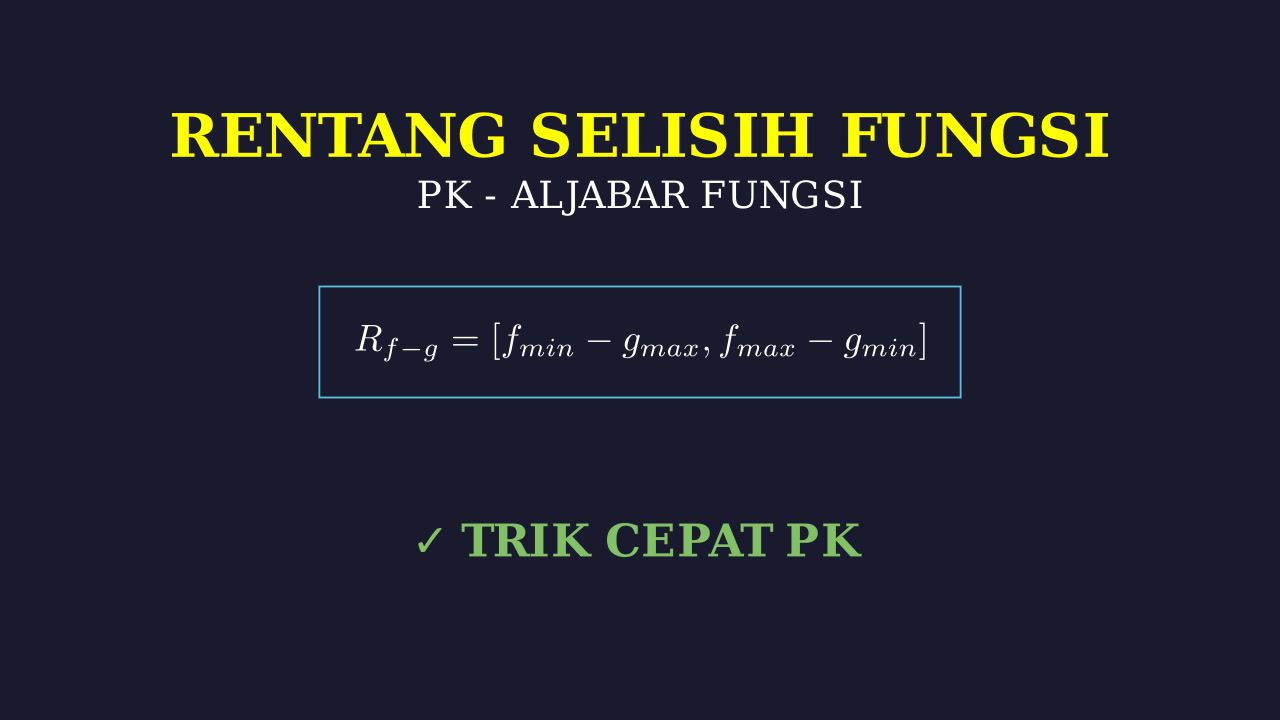 Rentang Selisih Dua Fungsi
