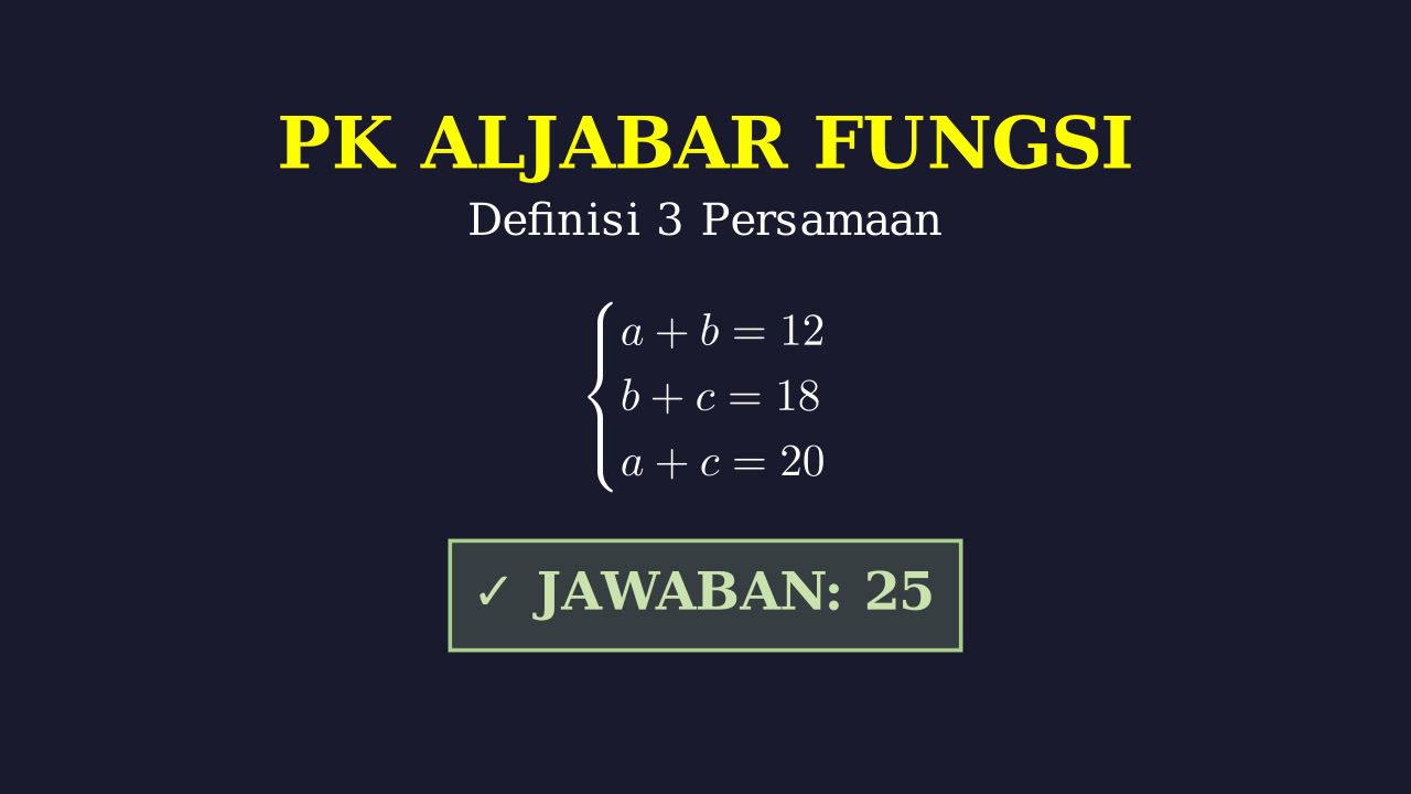 Menyelesaikan Sistem 3 Persamaan