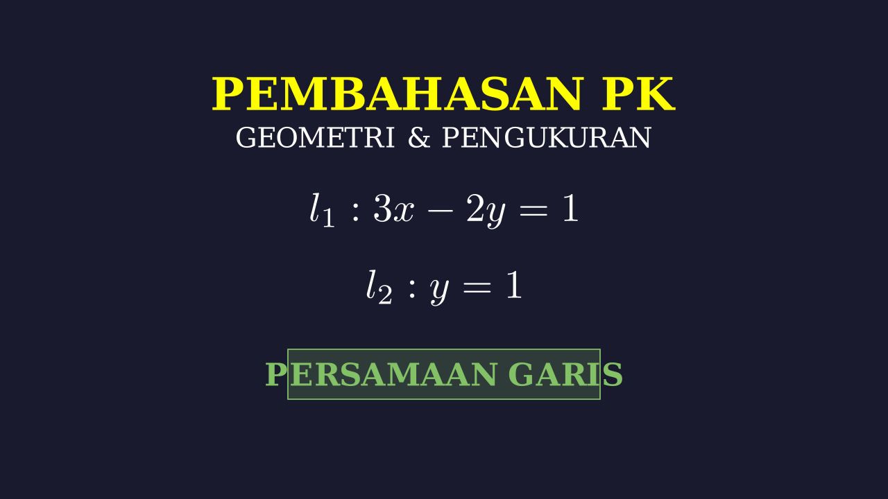 Persamaan Garis Lurus dan Titik Potong