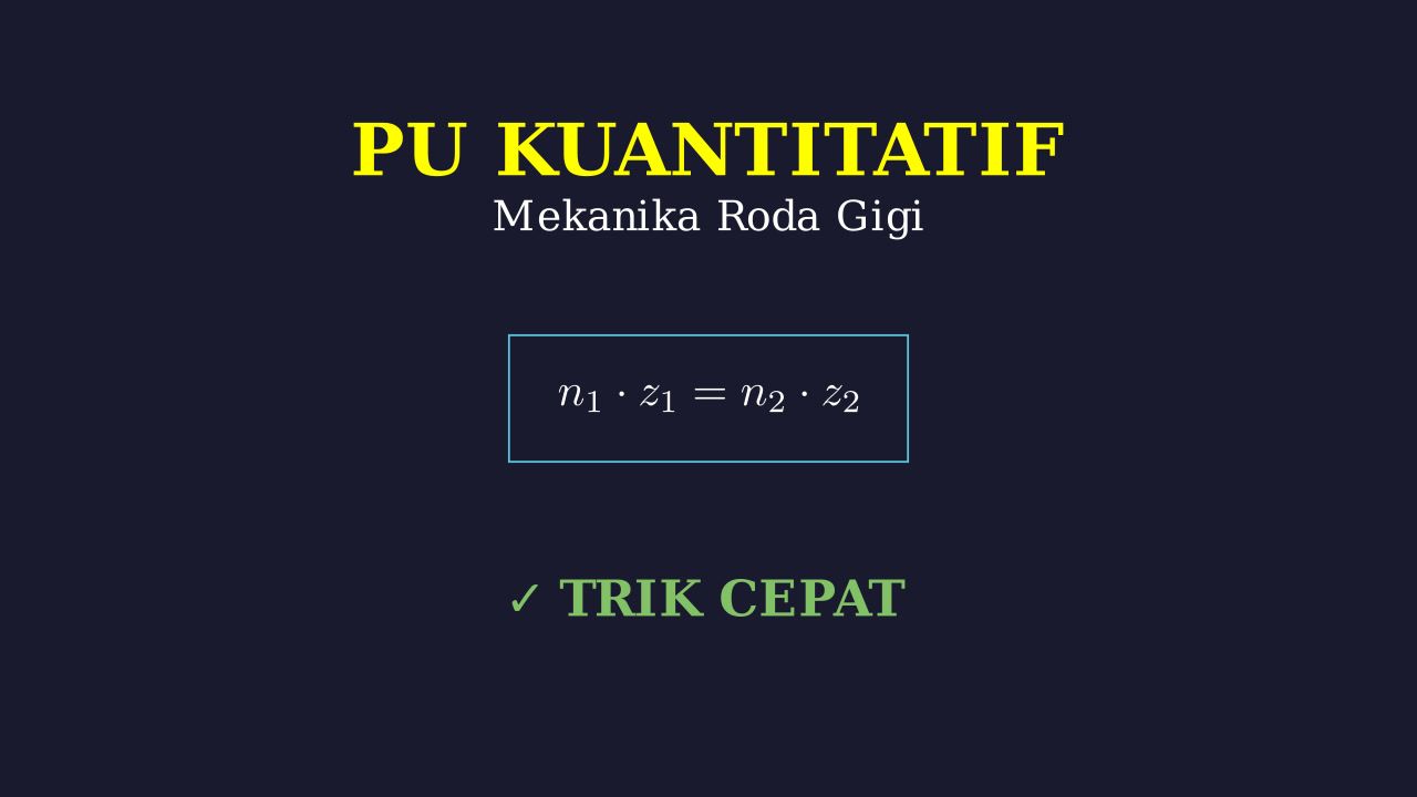 Mekanika Dasar: Sistem Roda Gigi