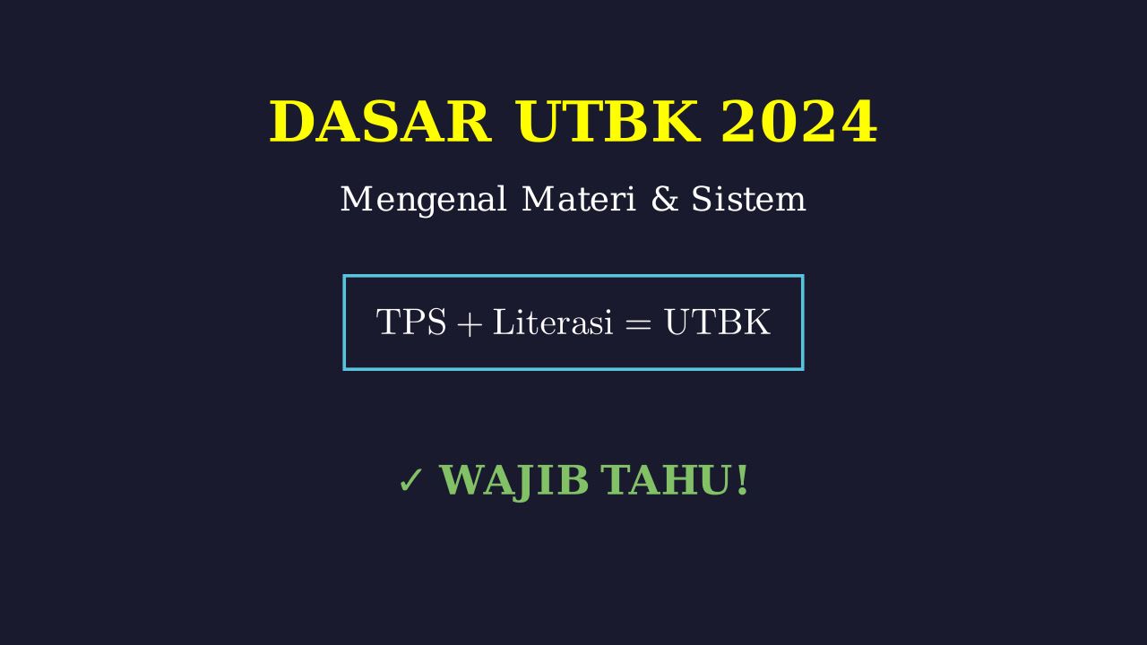 UTBK: Pengenalan dan Materi Dasar