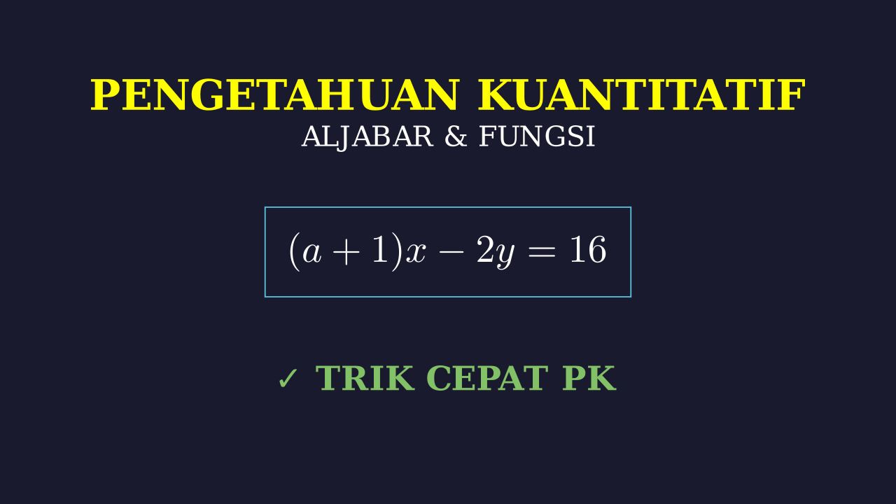 Menyelesaikan Persamaan Linear