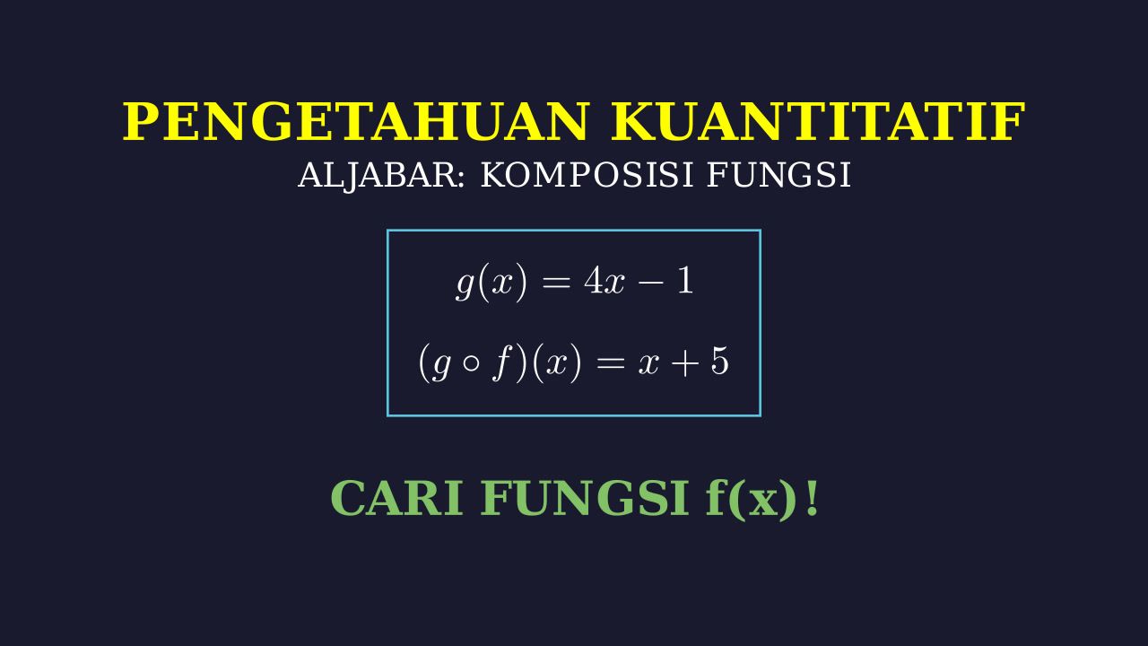 Komposisi Fungsi: Menentukan f(x)