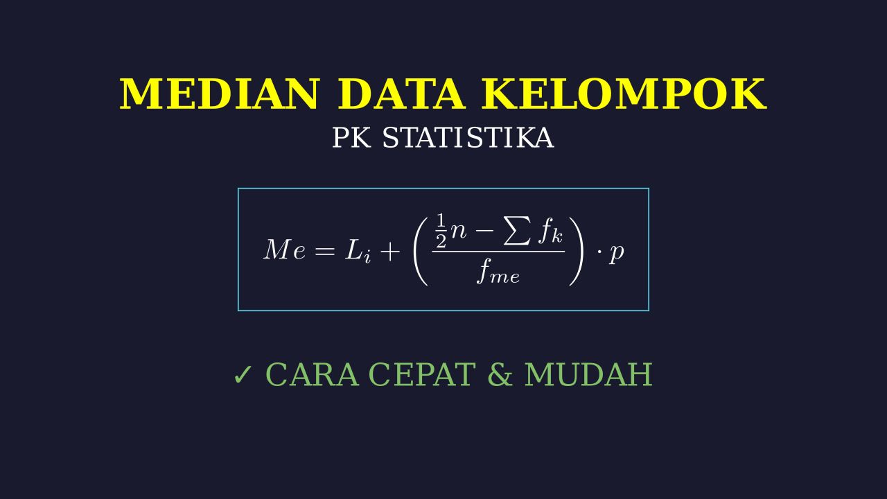 Median Data Kelompok: Rumus & Contoh Soal