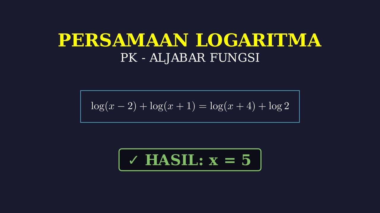 Menyelesaikan Persamaan Logaritma