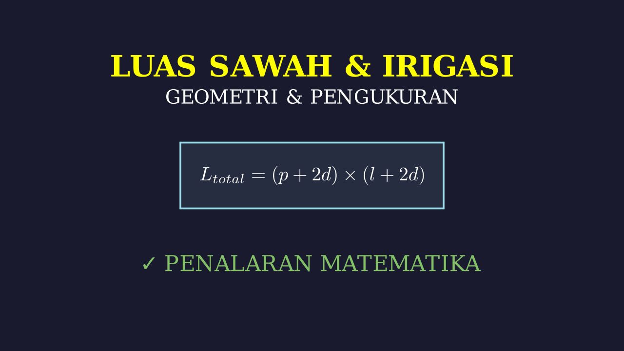 Menghitung Luas Sawah dan Saluran Irigasi