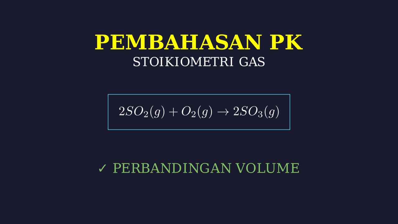 Stoikiometri Gas: Reaksi SO2 dan O2