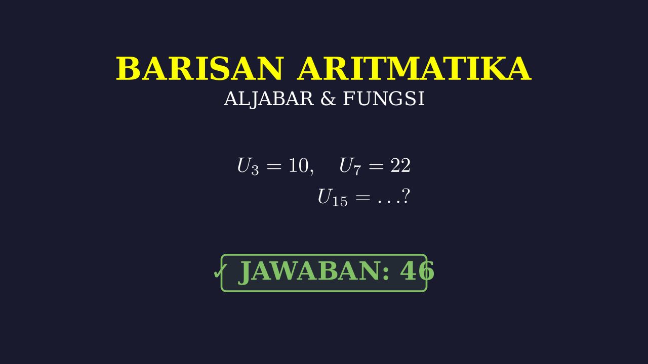 Mencari Suku Ke-n Barisan Aritmatika