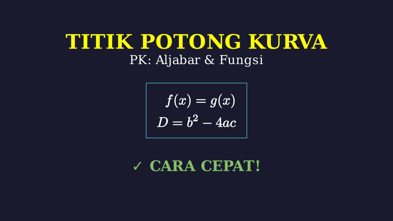 Titik Potong Dua Kurva Polinomial