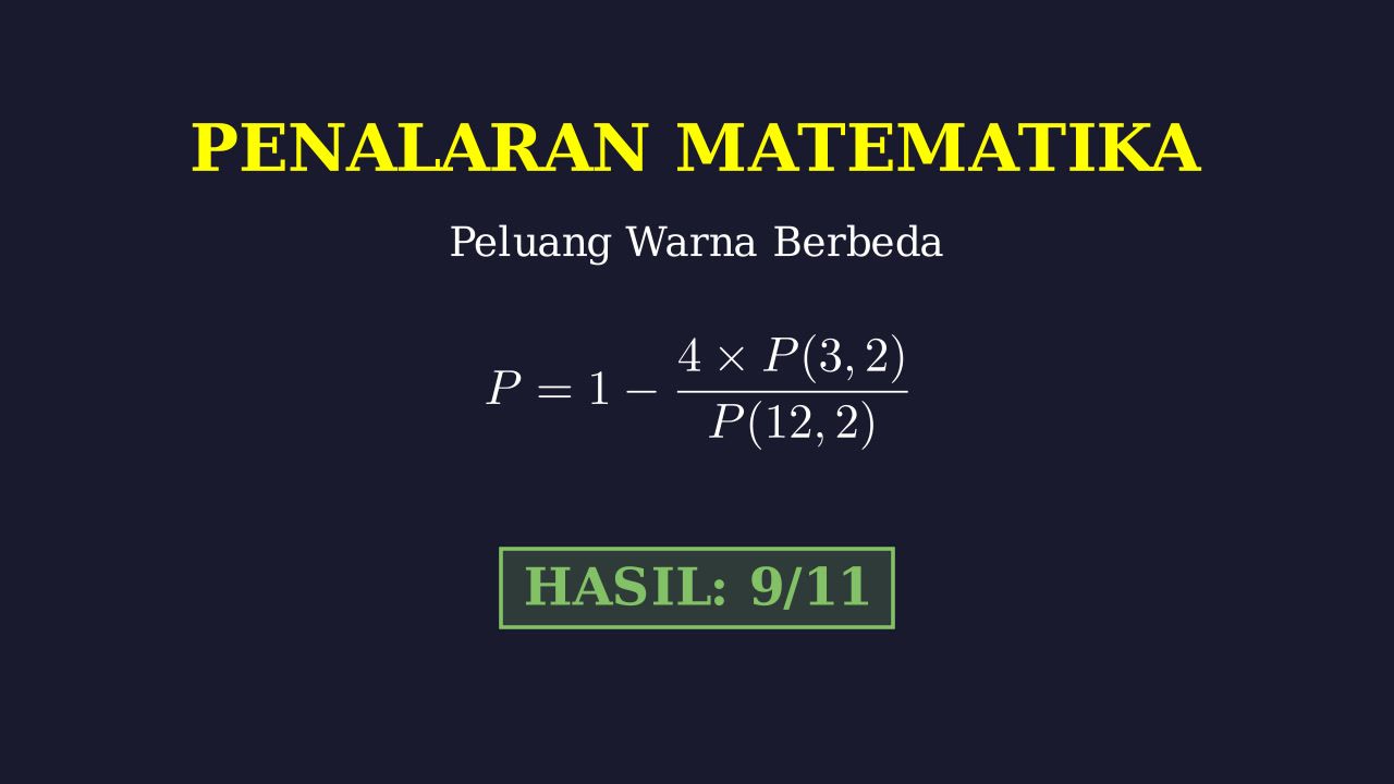 Peluang: Bunga Berbeda Warna