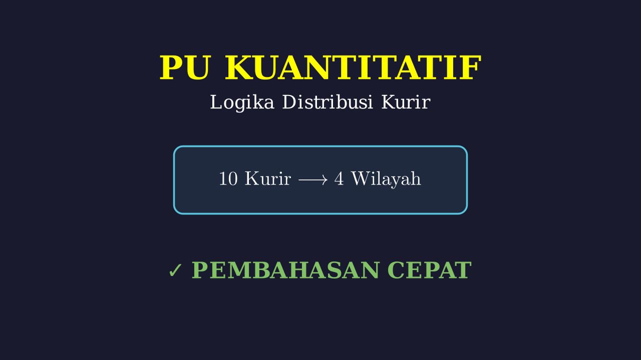 Soal Cerita: Distribusi Kurir dan Wilayah