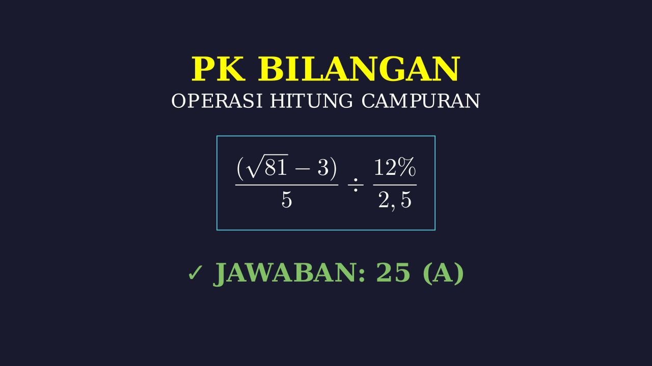 Operasi Hitung Campuran: Akar dan Persen