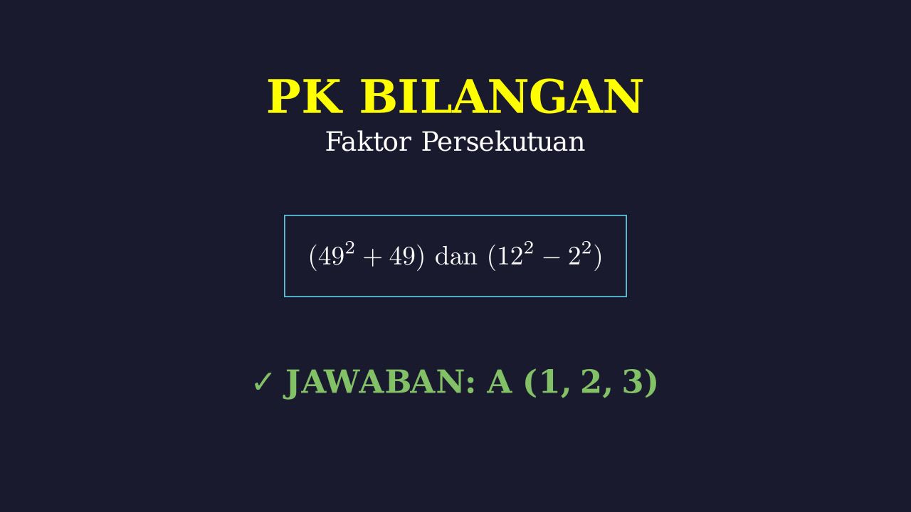 Menentukan Faktor Persekutuan
