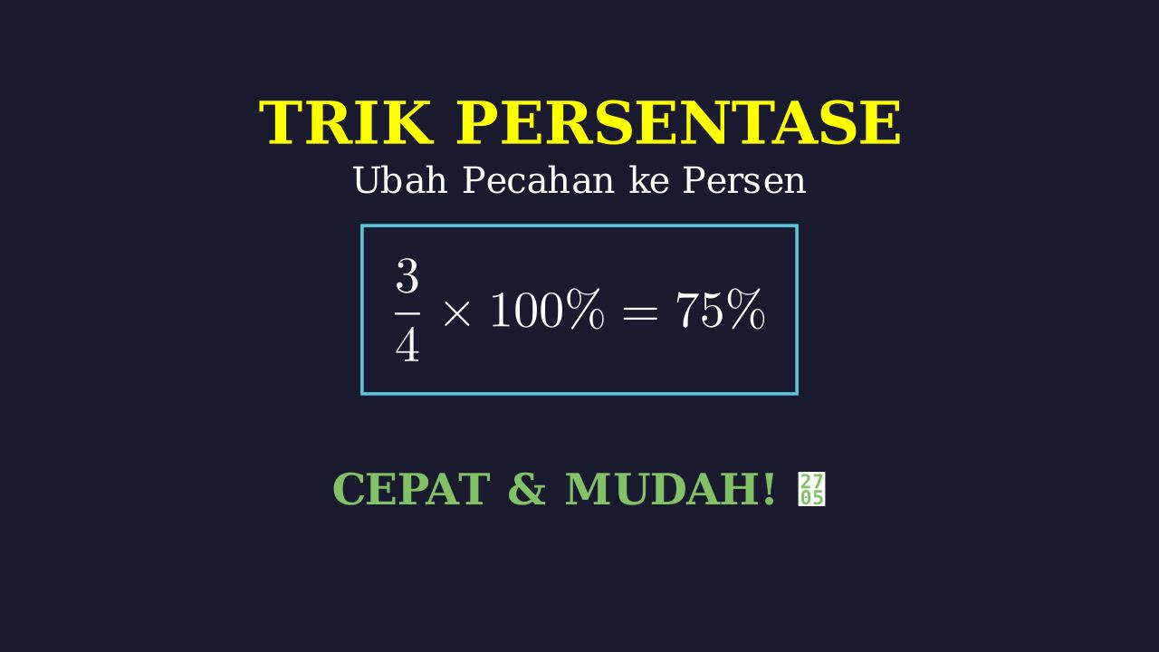 Mengubah Pecahan Menjadi Persen