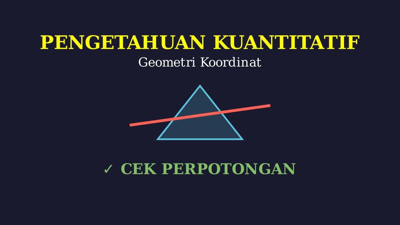 Menentukan Perpotongan Garis dan Segitiga