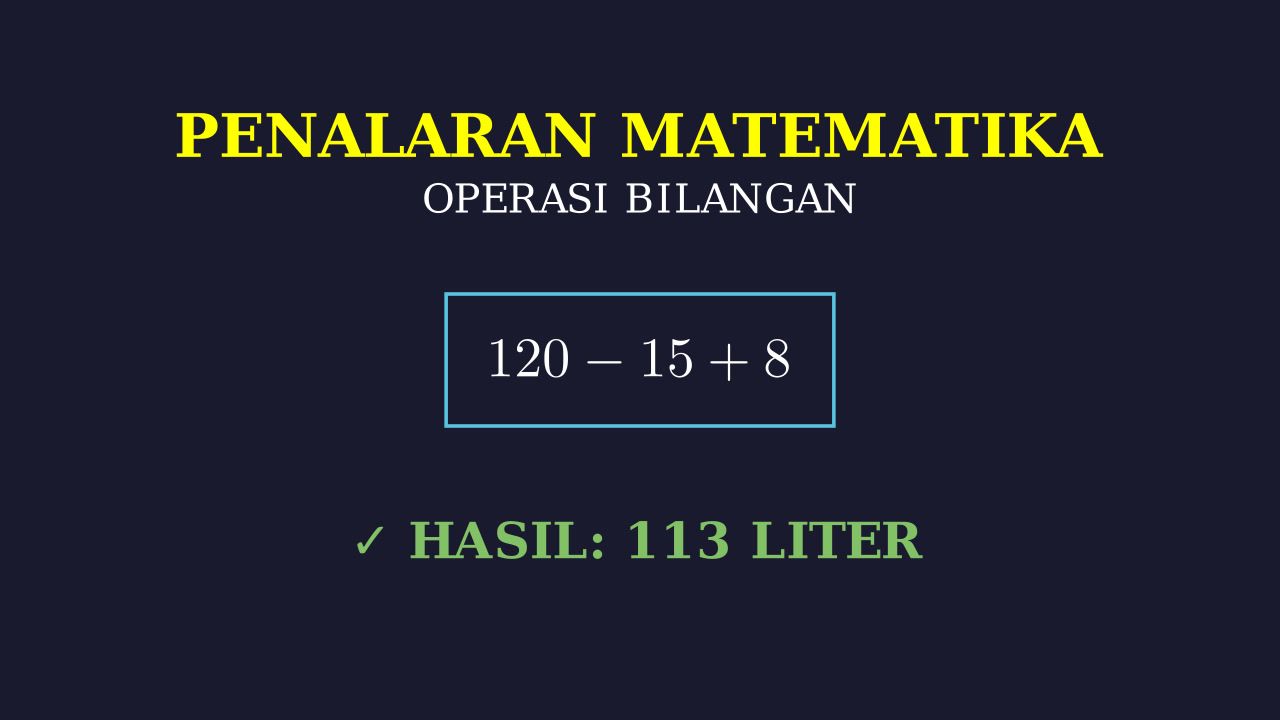 Soal Cerita: Volume Air Tangki