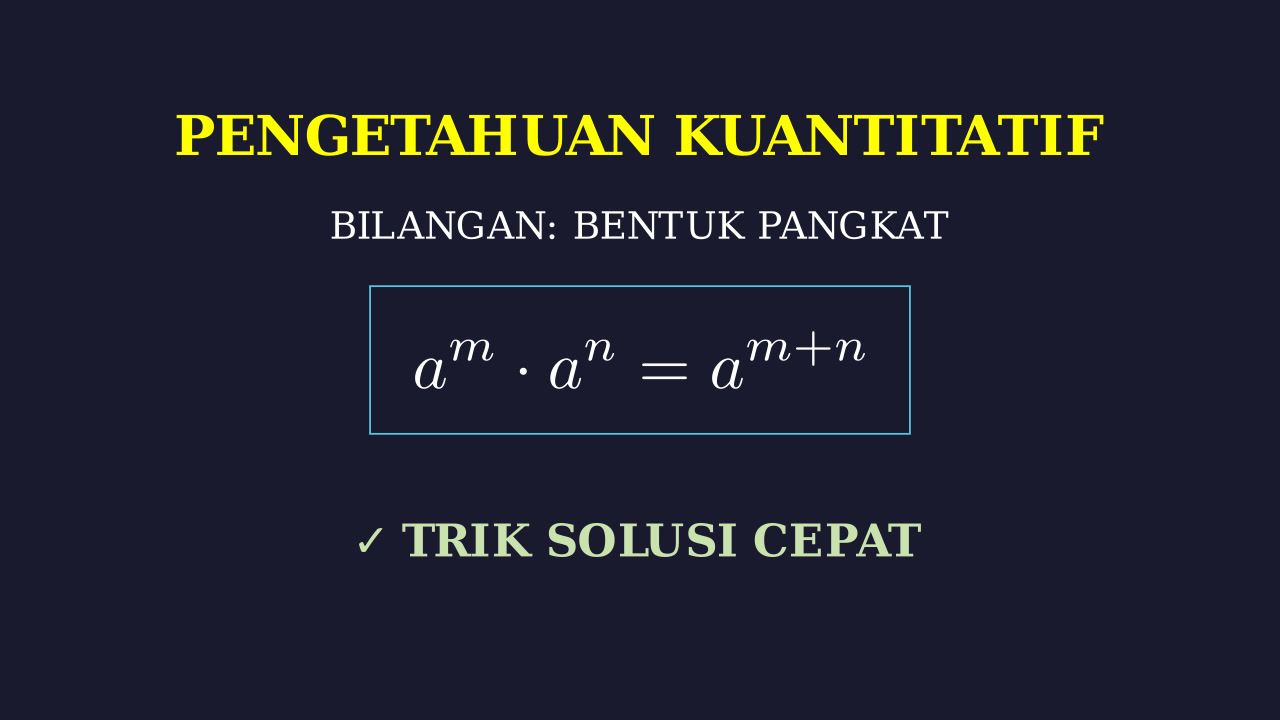 Bentuk Pangkat: Eksponen