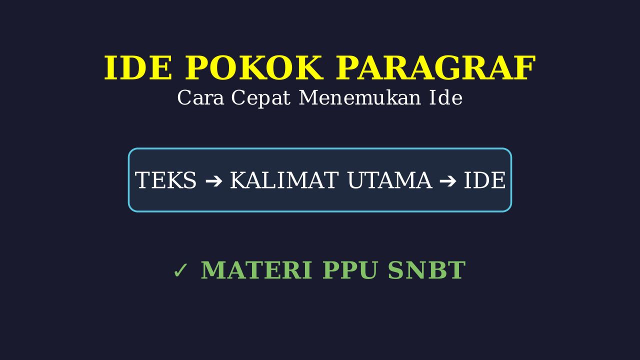 Menemukan Ide Pokok Paragraf