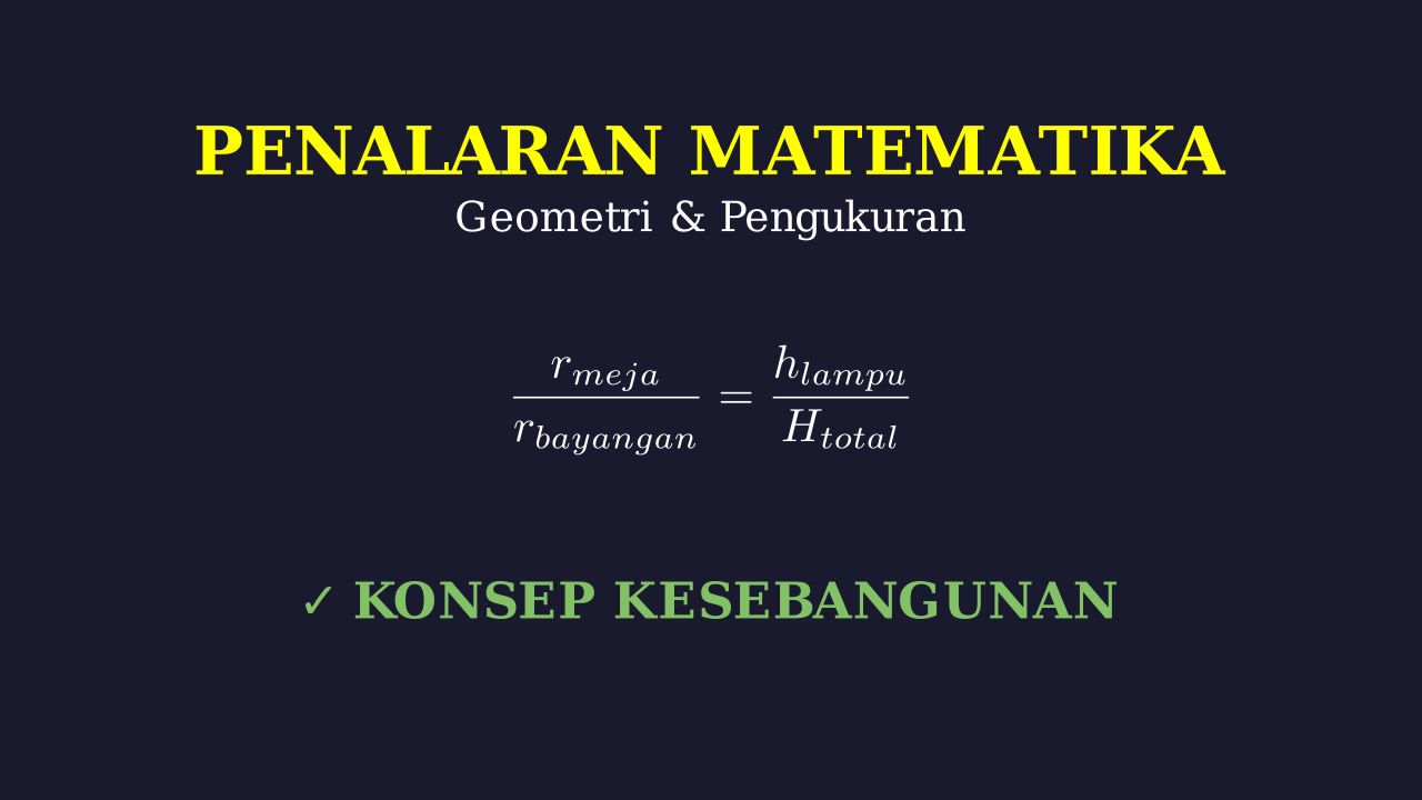 Geometri: Masalah Kesebangunan Bayangan