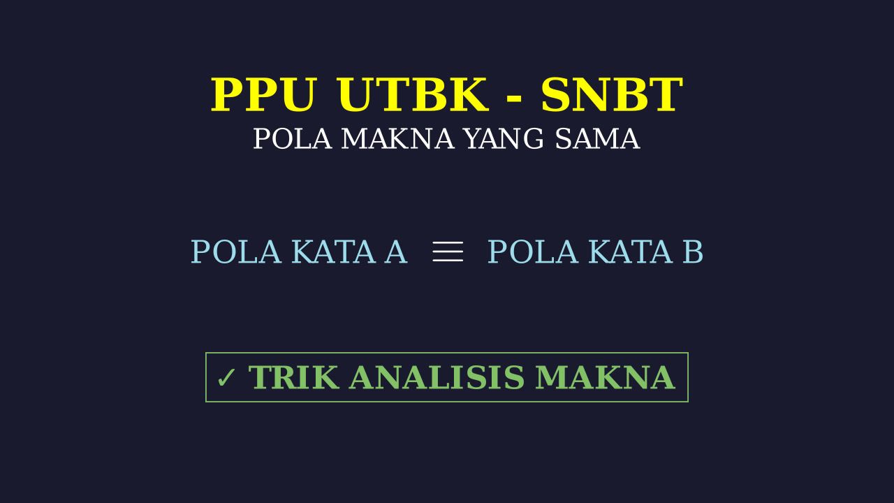Pola Makna Yang Sama