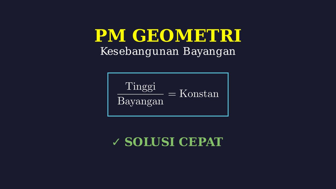Pembentukan Bayangan: Lampu dan Tiang